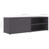TV Cabinet Grey 120x34x37 cm Engineered Wood - Extra Image