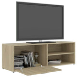 TV Cabinet Sonoma Oak 120x34x37 cm Engineered Wood - Rear View