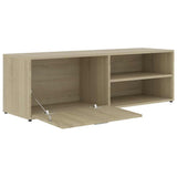 TV Cabinet Sonoma Oak 120x34x37 cm Engineered Wood - Close-Up Angle