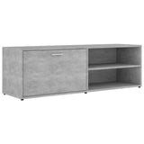 TV Cabinet Concrete Grey 120x34x37 cm Engineered Wood - Front View