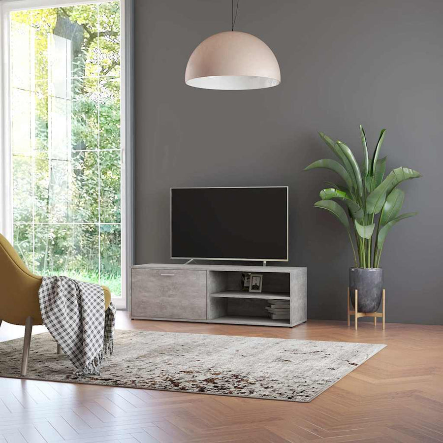 TV Cabinet Concrete Grey 120x34x37 cm Engineered Wood