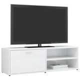 TV Cabinet High Gloss White 120x34x37 cm Engineered Wood - Side View