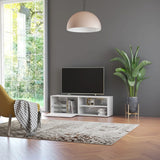 TV Cabinet High Gloss White 120x34x37 cm Engineered Wood - Top-Down View