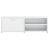 TV Cabinet High Gloss White 120x34x37 cm Engineered Wood - Close-Up Angle