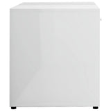 TV Cabinet High Gloss White 120x34x37 cm Engineered Wood - Low Angle