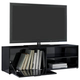 TV Cabinet High Gloss Black 120x34x37 cm Engineered Wood - 45-Degree Angle