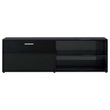 TV Cabinet High Gloss Black 120x34x37 cm Engineered Wood