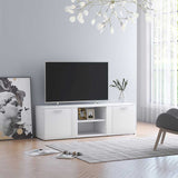 TV Cabinet White 120x34x37 cm Engineered Wood - Side View