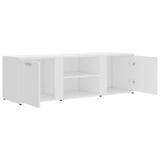 TV Cabinet White 120x34x37 cm Engineered Wood - Rear View