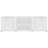 TV Cabinet White 120x34x37 cm Engineered Wood - Close-Up Angle