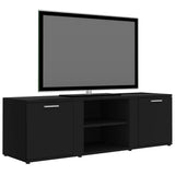 TV Cabinet Black 120x34x37 cm Engineered Wood - Side View