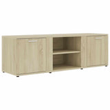 TV Cabinet Sonoma Oak 120x34x37 cm Engineered Wood - Front View