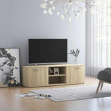 TV Cabinet Sonoma Oak 120x34x37 cm Engineered Wood - Top-Down View