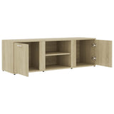 TV Cabinet Sonoma Oak 120x34x37 cm Engineered Wood - Rear View