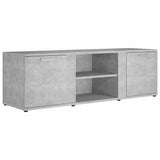 TV Cabinet Concrete Grey 120x34x37 cm Engineered Wood - Front View