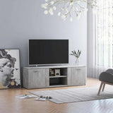 TV Cabinet Concrete Grey 120x34x37 cm Engineered Wood - Top-Down View