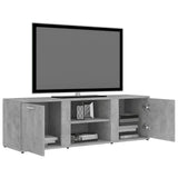TV Cabinet Concrete Grey 120x34x37 cm Engineered Wood - 45-Degree Angle