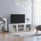 TV Cabinet High Gloss White 120x34x37 cm Engineered Wood - Top-Down View