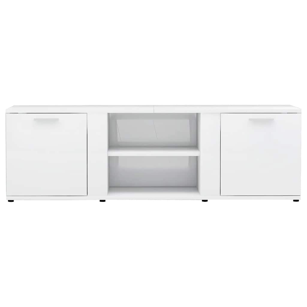 TV Cabinet High Gloss White 120x34x37 cm Engineered Wood