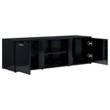 TV Cabinet High Gloss Black 120x34x37 cm Engineered Wood
