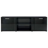 TV Cabinet High Gloss Black 120x34x37 cm Engineered Wood - Close-Up Angle