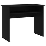 Desk Black 90x50x74 cm Engineered Wood - Front View