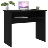 Desk Black 90x50x74 cm Engineered Wood - Side View