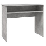 Desk Concrete Grey 90x50x74 cm Engineered Wood - Front View