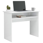 Desk High Gloss White 90x50x74 cm Engineered Wood