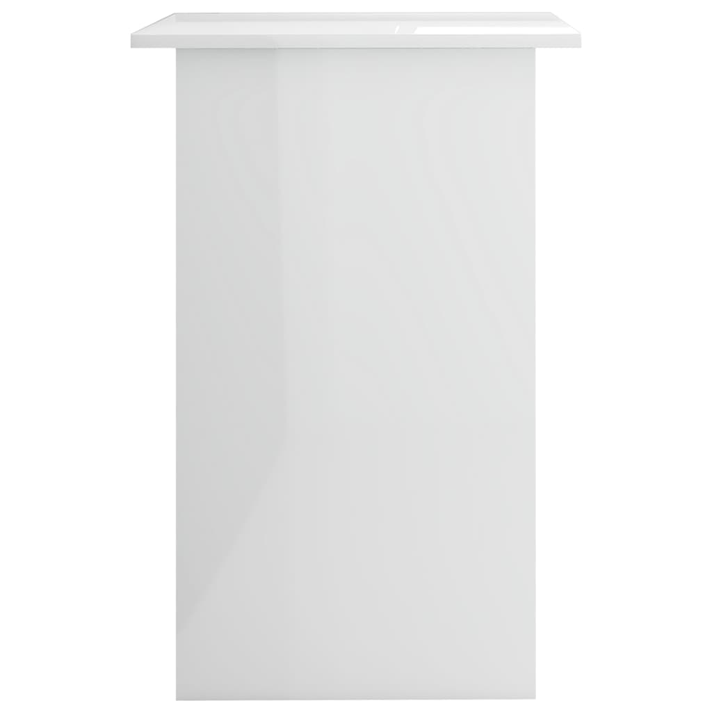 Desk High Gloss White 90x50x74 cm Engineered Wood