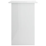 Desk High Gloss White 90x50x74 cm Engineered Wood