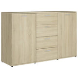 Sideboard Sonoma Oak 120x35.5x75 cm Engineered Wood - Front View