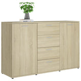 Sideboard Sonoma Oak 120x35.5x75 cm Engineered Wood - Top-Down View