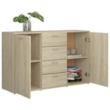Sideboard Sonoma Oak 120x35.5x75 cm Engineered Wood