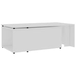 Coffee Table White 150x50x35 cm Engineered Wood