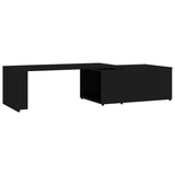 Coffee Table Black 150x50x35 cm Engineered Wood - Front View