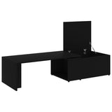 Coffee Table Black 150x50x35 cm Engineered Wood - Rear View