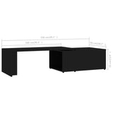 Coffee Table Black 150x50x35 cm Engineered Wood - Extra Image