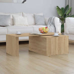 Coffee Table Sonoma Oak 150x50x35 cm Engineered Wood