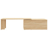 Coffee Table Sonoma Oak 150x50x35 cm Engineered Wood - Rear View