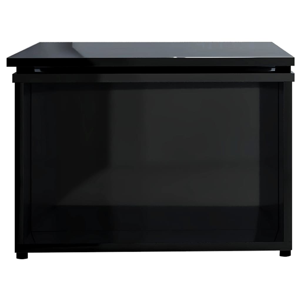 Coffee Table High Gloss Black 150x50x35 cm Engineered Wood