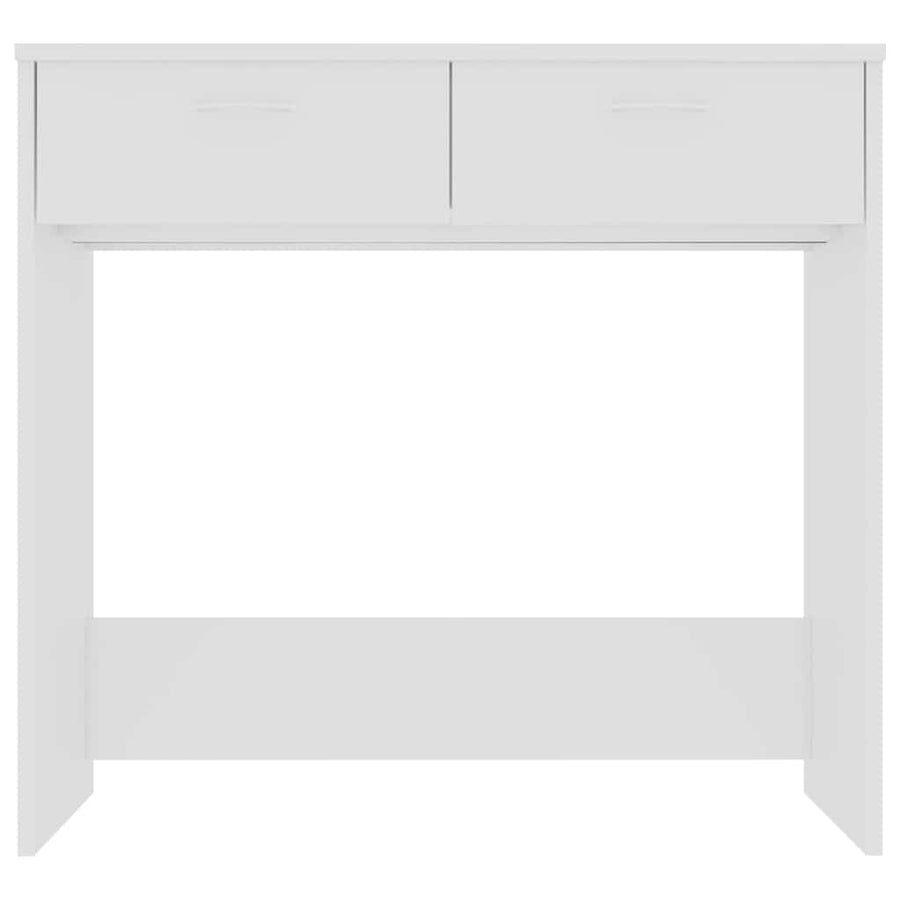 Desk White 80x40x75 cm Engineered Wood