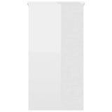 Desk High Gloss White 80x40x75 cm Engineered Wood - 45-Degree Angle