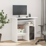 Desk White 80x45x74 cm Engineered Wood - Side View