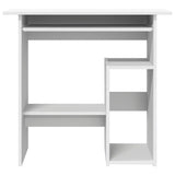 Desk White 80x45x74 cm Engineered Wood - Top-Down View