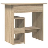 Desk Sonoma Oak 80x45x74 cm Engineered Wood - Rear View