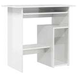 Desk High Gloss White 80x45x74 cm Engineered Wood - Front View