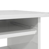 Desk High Gloss White 80x45x74 cm Engineered Wood - Low Angle