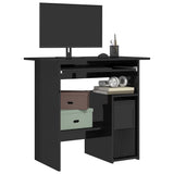 Desk High Gloss Black 80x45x74 cm Engineered Wood