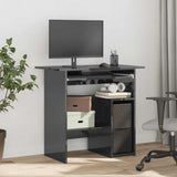 Desk High Gloss Grey 80x45x74 cm Engineered Wood